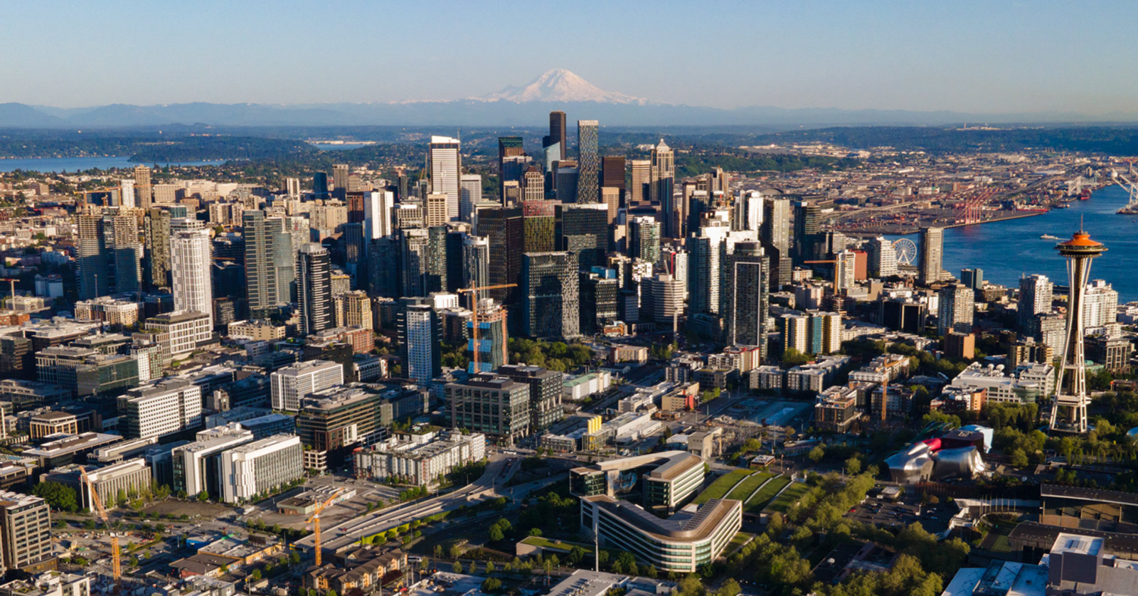 Aerial view of Seattle Washington